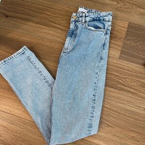 Zara Light Blue Straight Leg Jeans